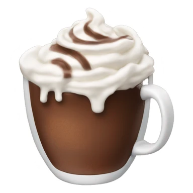A hot chocolate with whipped cream  sticker
