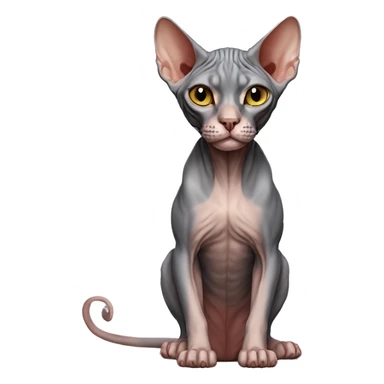Don Sphynx cat full body sticker