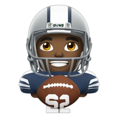 american football player arms cross mad face sticker