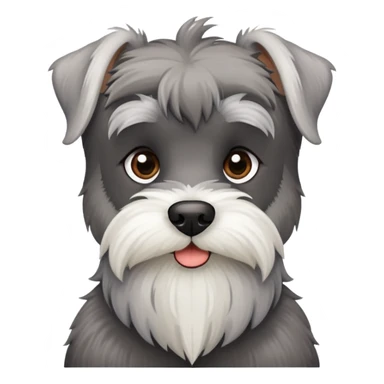 super cute schnauzer dog with fluffy beard sticker