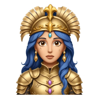 realistic cinematic actress Cher in baroque styling with dirty damaged armor in a forest sticker