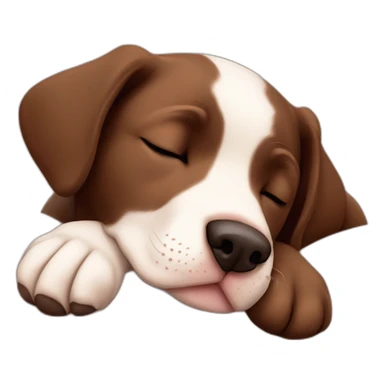 sleeping night puppie chocolate labrador sticker
