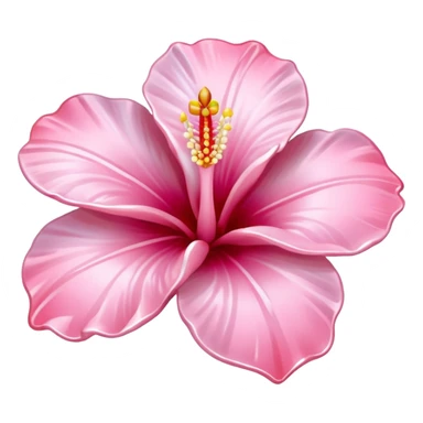 Pink Opal crystal hibiscus flower sticker
