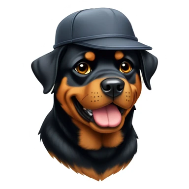Rottweiler wearing trapper hat ￼ sticker