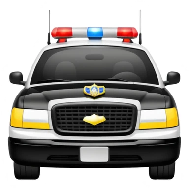 police voiture noir blanc face sticker