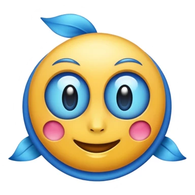 Moño color azul sticker