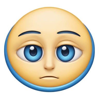 standard eye emoji with eyelid closed, as if blinking sticker