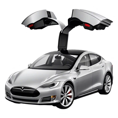 Tesla Model S - Tesla (Model Year: 2022) (Iconic colour: Silver) sticker