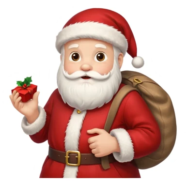 create a realistic santa claus on christmas sticker