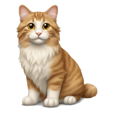 American-bobtail cat, long fur sticker