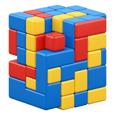 blue children's blocks, classic toy look, no letters sticker