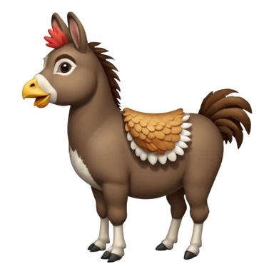 Donkey with a chicken on it sticker