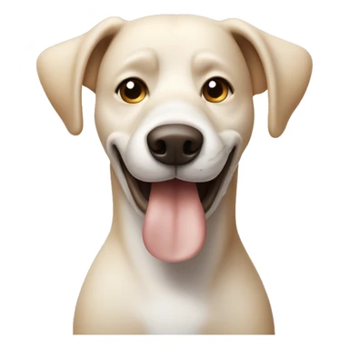 Dog white beige mark on the eyes doing thumbs up sticker