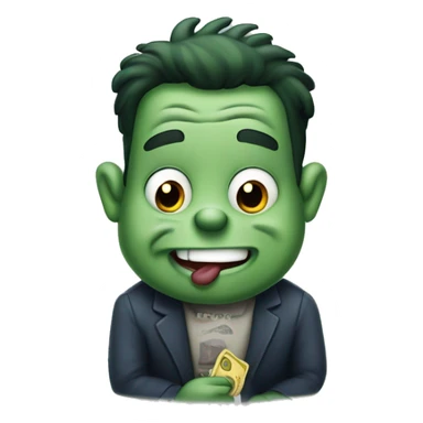 Mr. Pickles from the cartoon "Mr. Pickles" is holding a PayPal account. sticker