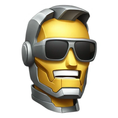 iron man with sun glasses sticker