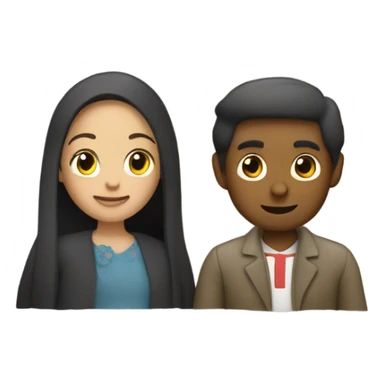 Muchacho abrazando a muchacha sticker