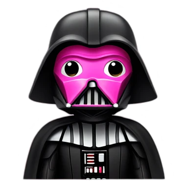 Dark vador wearing pink sticker