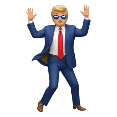 Donald Trump bailando sticker