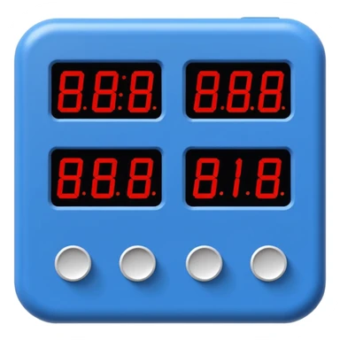 electronic timer board blue (#00A3E0) and red (#F9423A) sticker
