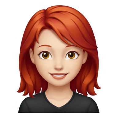 girl with red hair smirking  sticker