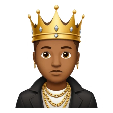 Gangster tilted crown king sticker