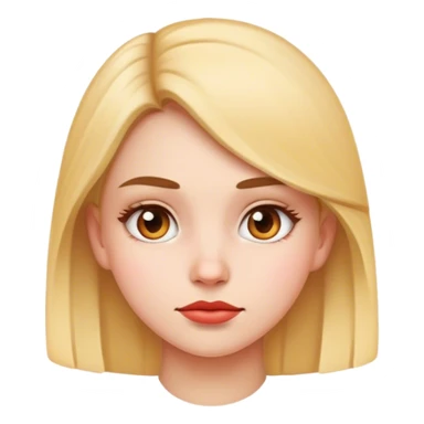 Side eye emoji on a girl face sticker