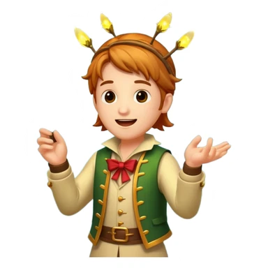 forest bard cheering with firefly burst sticker