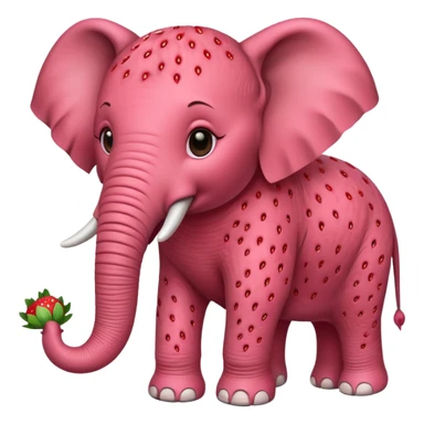 Hazme un elefante con piel de fresa sticker