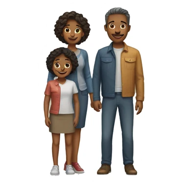 family, 2 man 2 woman sticker