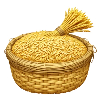 bundle of rice straw, simple, clear, no text sticker