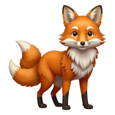 Red fox full body  sticker