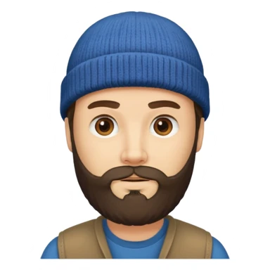 bearded man in beanie sticker