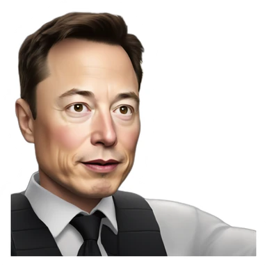 Elon musk in a tesla sticker