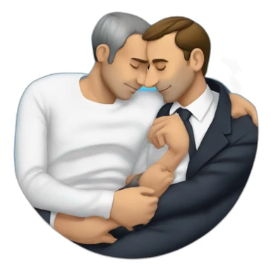 lgbt friendly Eric Zemmour sleeping with Emmanuel Macron sticker