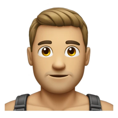 strong guy with linux write on  hischest sticker