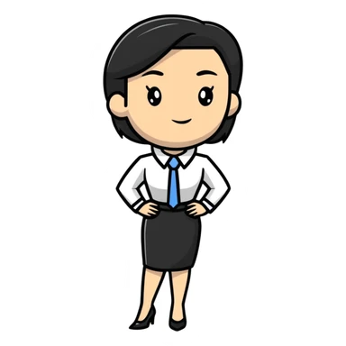 businesswoman in office attire sticker