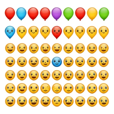 generate 100 emoji ideas for kids sticker