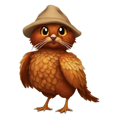 pheasant wearing cat costume sticker