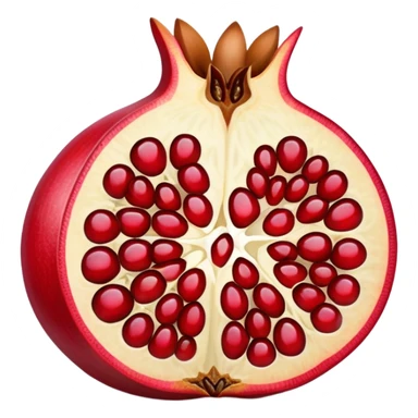 Pomegranate cut in half sticker