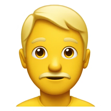 Round yellow emoji giving a side eye sticker