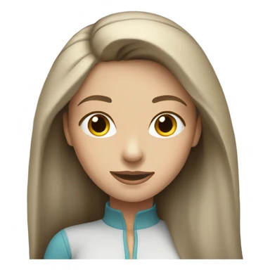 pale brunette woman wearing leggings and a long sleeve  sticker