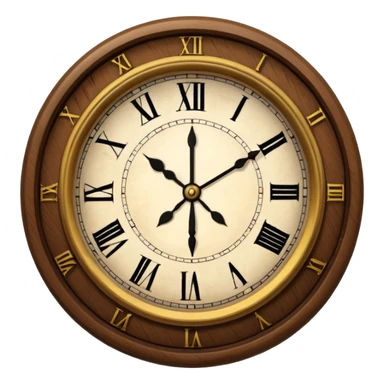 12:00 on the clock old clock sticker