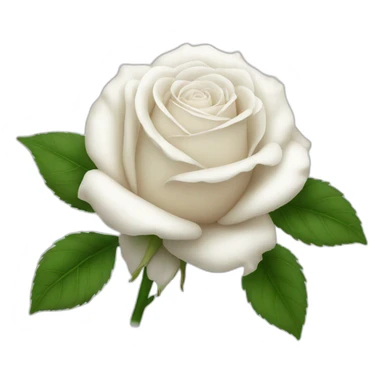 White flowers rose sticker