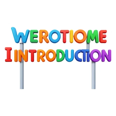 Colorful welcome introduction sign with the word Introduction sticker