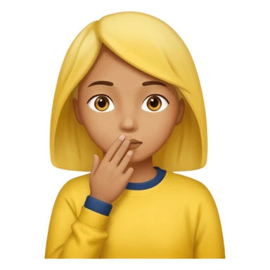 whispering emoji: hand on side of mouth looking behind sticker