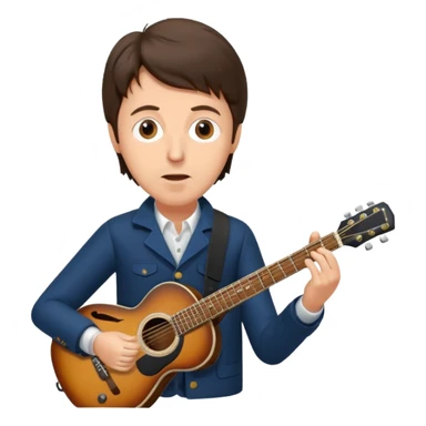 Paul McCartney playing guitar sticker