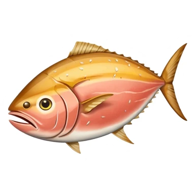 cooked tuna anchovy with lemon slice sticker