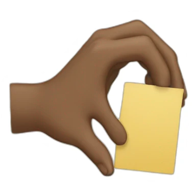 mano sujetando una carta sticker