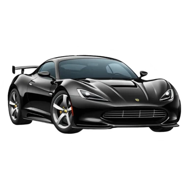 black sports car with big spoiler  sticker