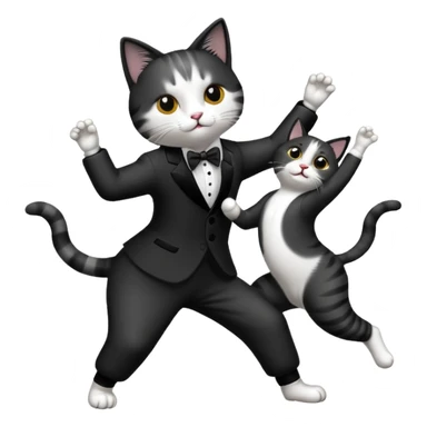 cat dancing tango sticker